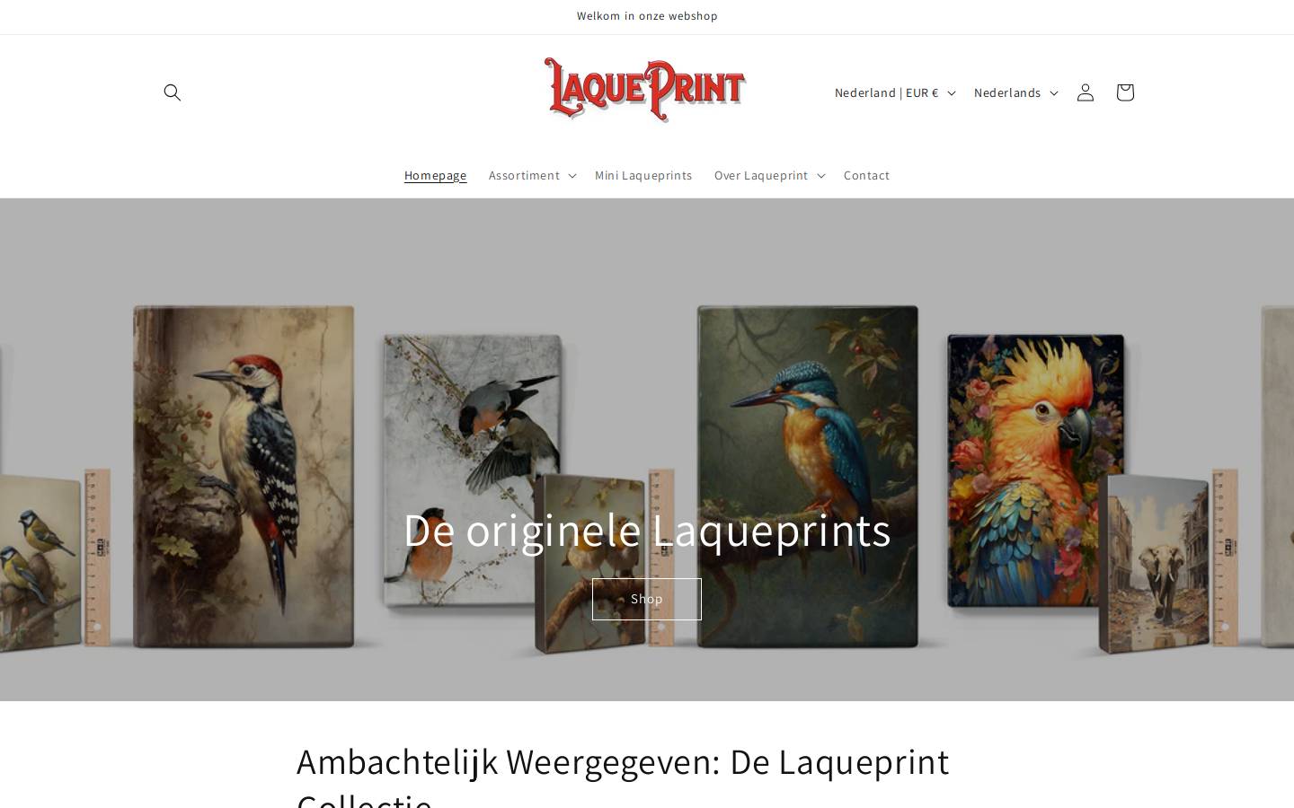 laqueprint.com homepage screenshot
