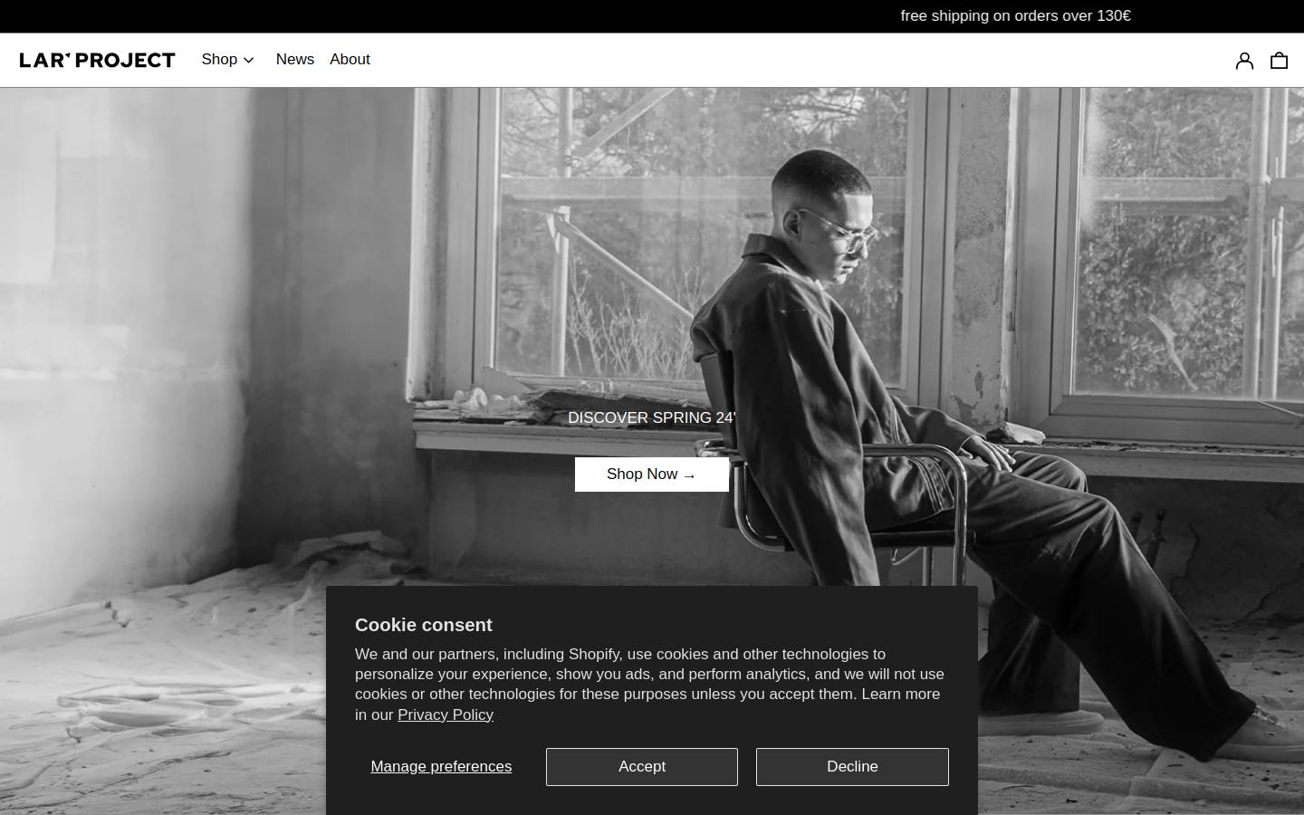 lar-project.com homepage screenshot
