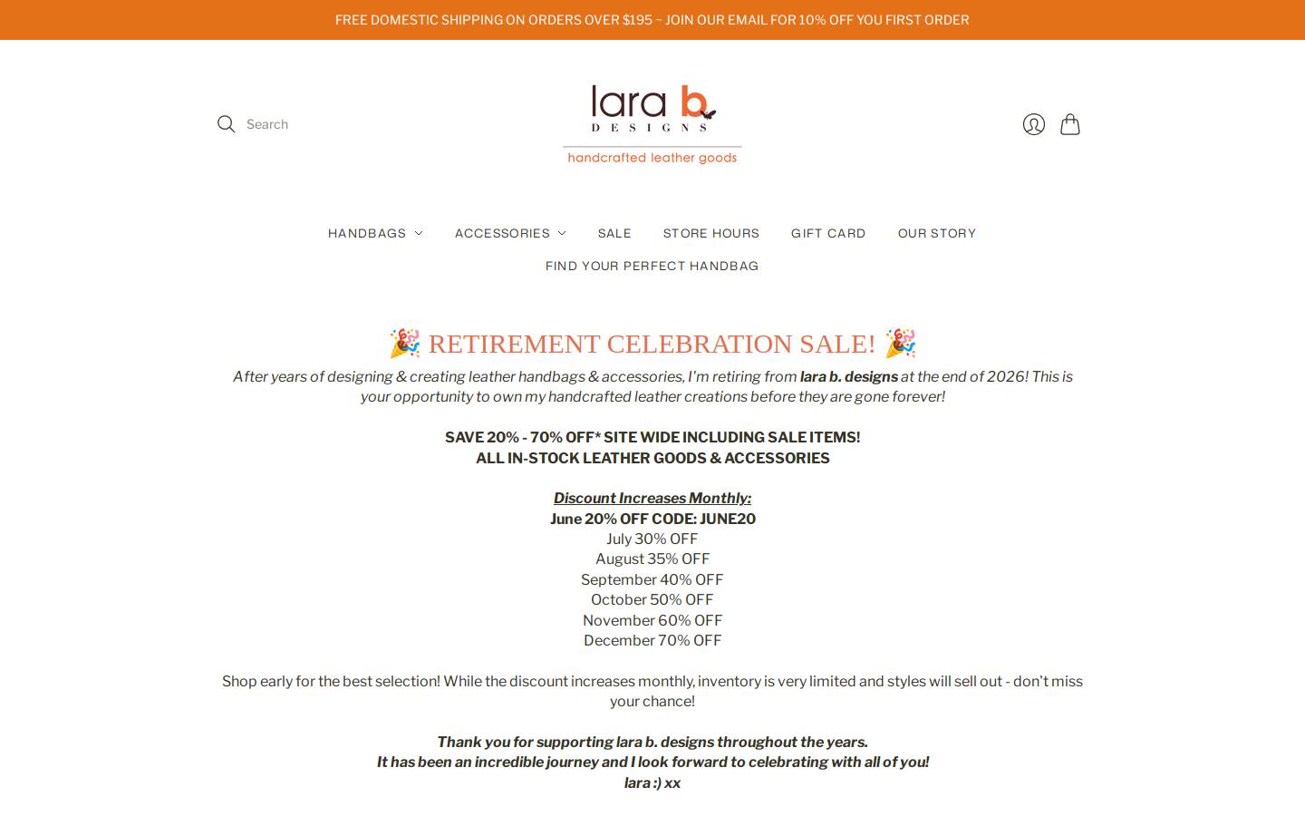 larabdesigns.com homepage screenshot