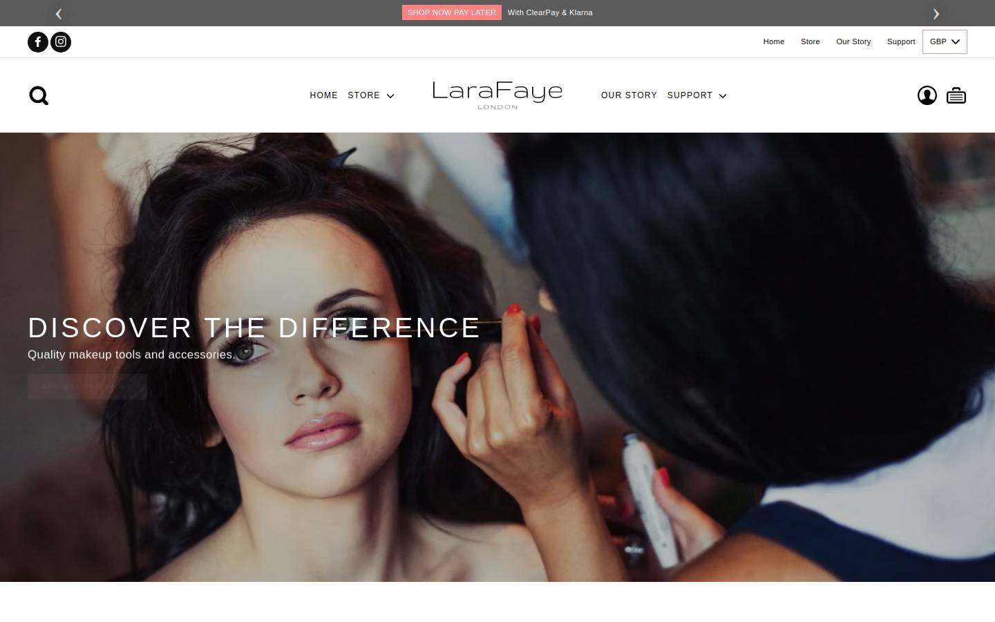 Larafaye homepage screenshot