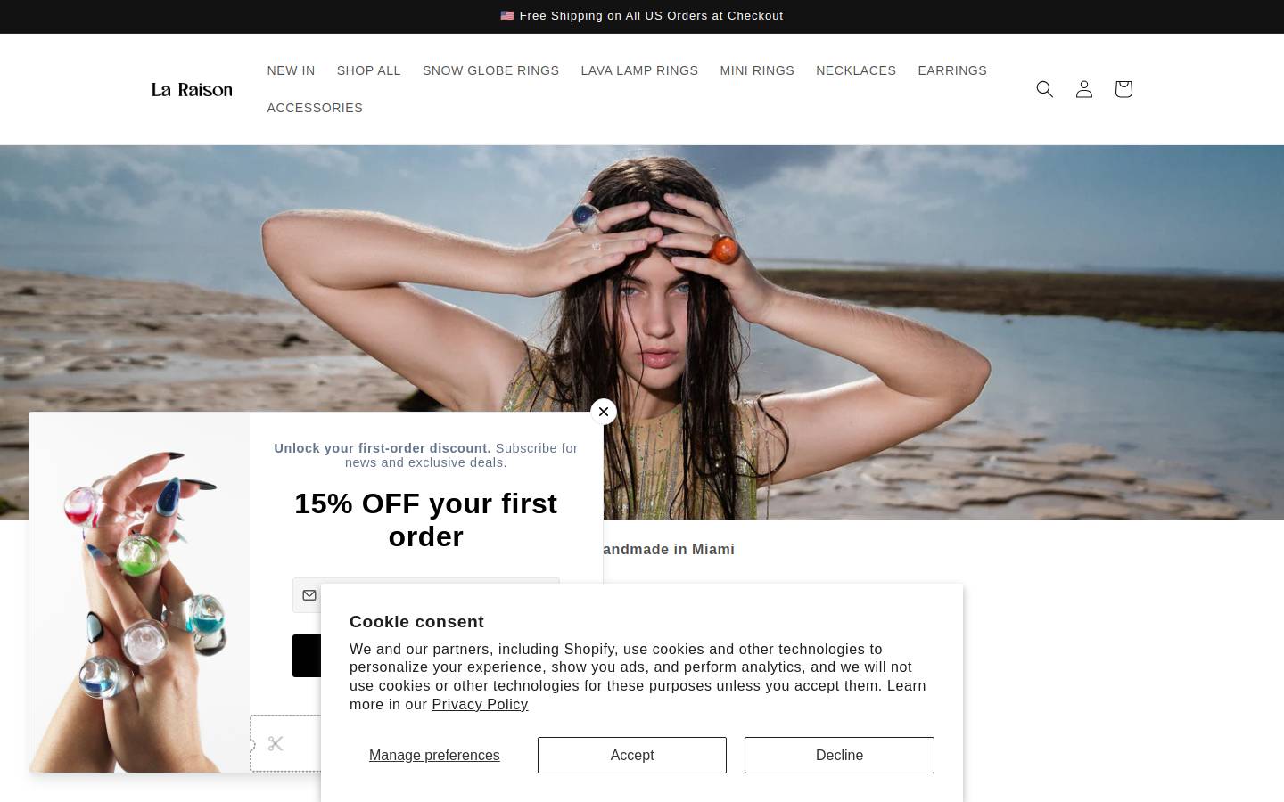 laraisonusa.com homepage screenshot