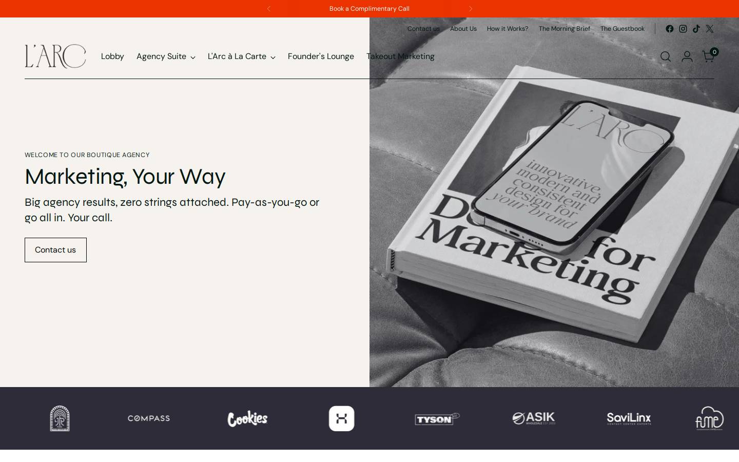 larcagency.com homepage screenshot