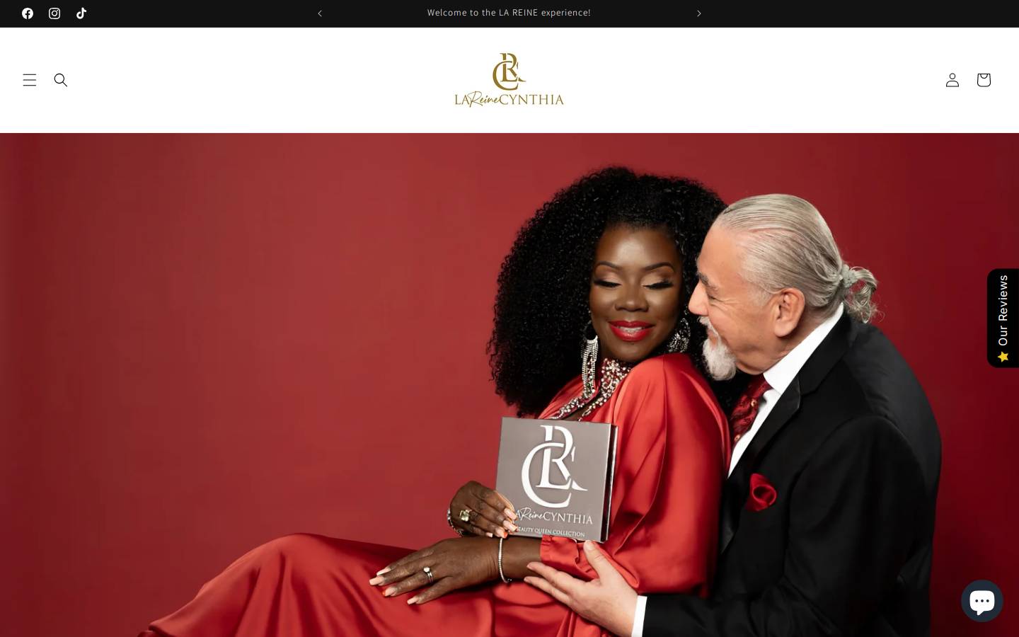 lareinecynthia.com homepage screenshot