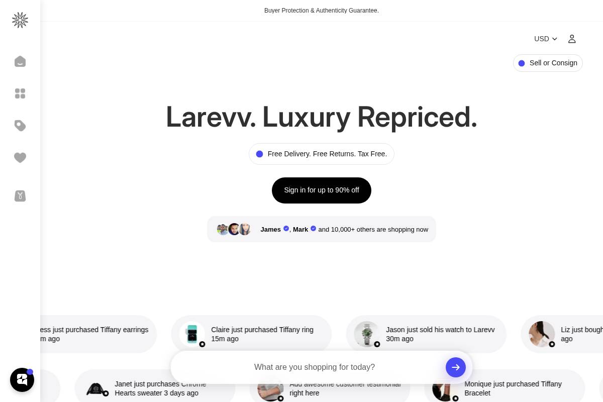 larevv.com homepage screenshot