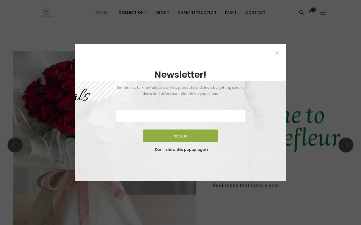 larisalefleurflorals.com homepage screenshot