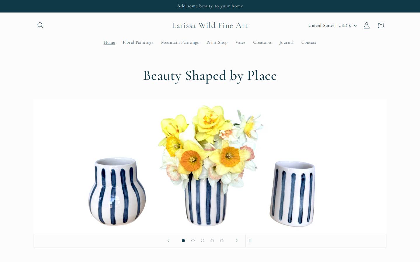 larissawild.com homepage screenshot