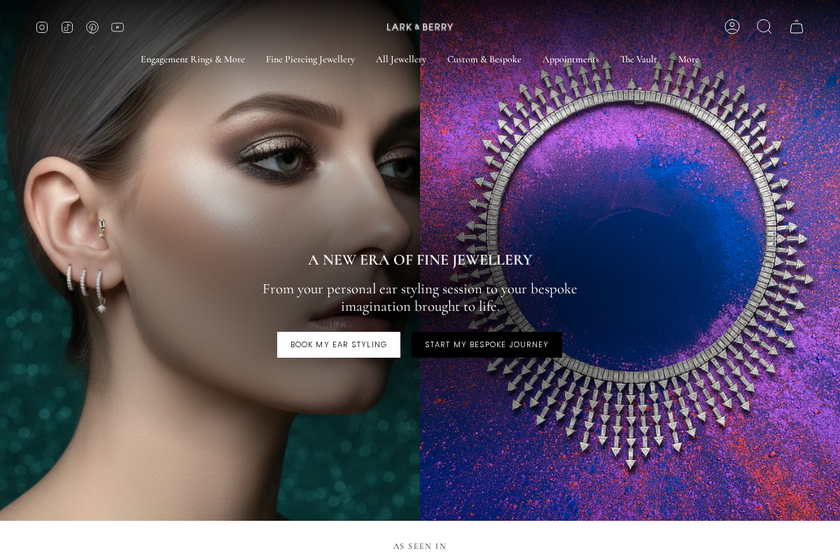 Lark & Berry homepage screenshot