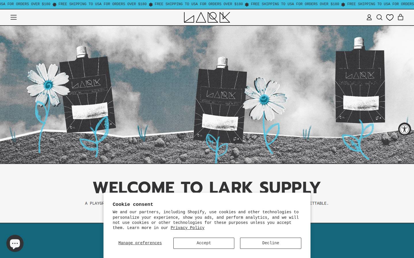 larksupply.com homepage screenshot