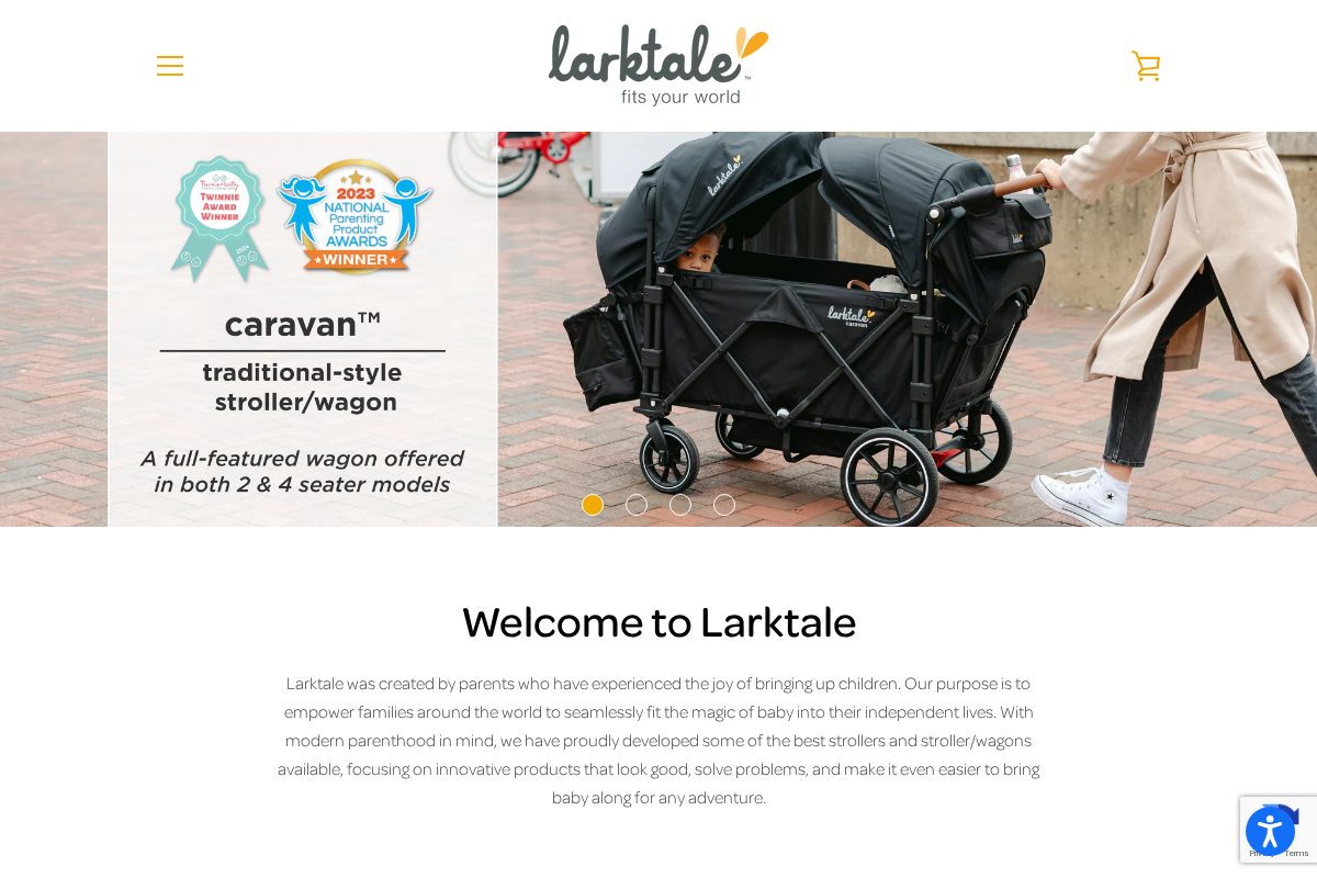 Larktale homepage screenshot