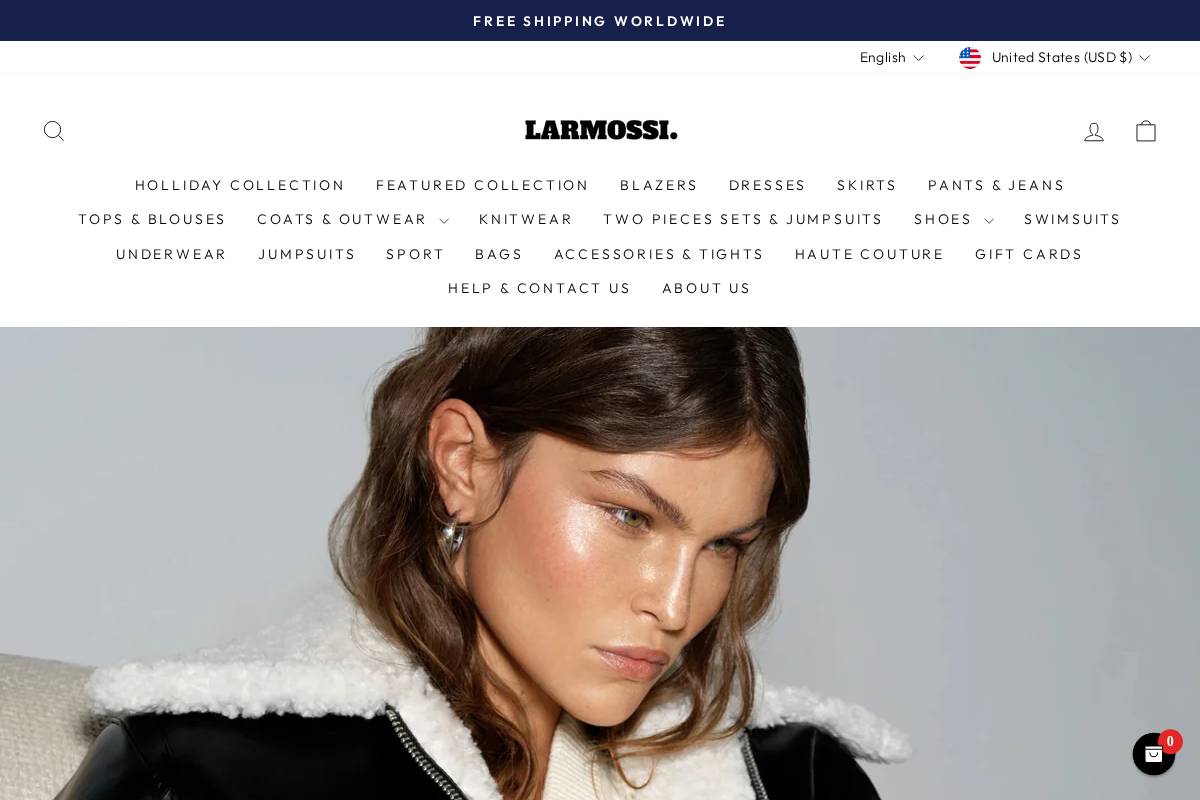 Larmossi homepage screenshot
