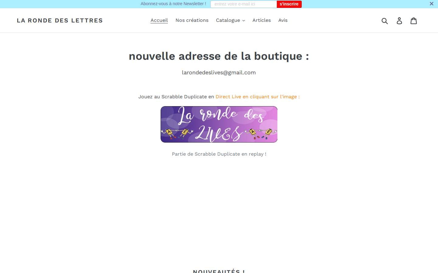 larondedeslettres.com homepage screenshot