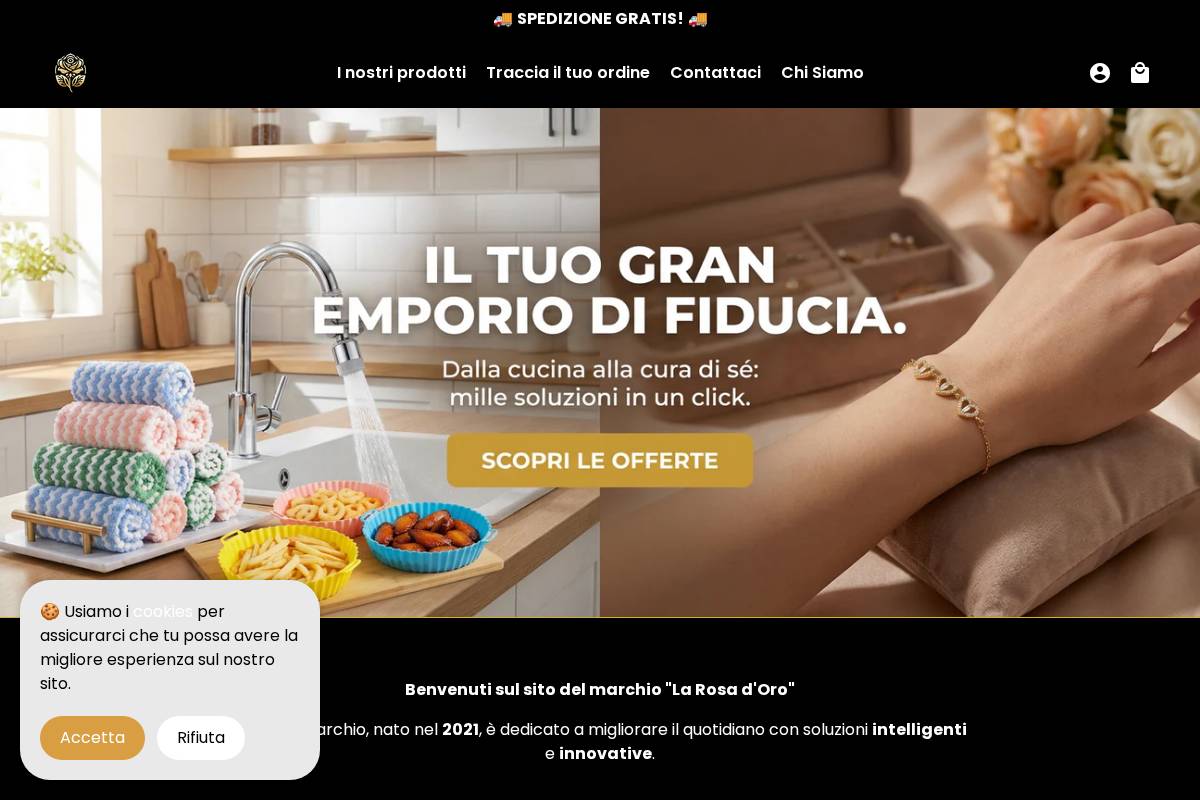 Larosadoro homepage screenshot