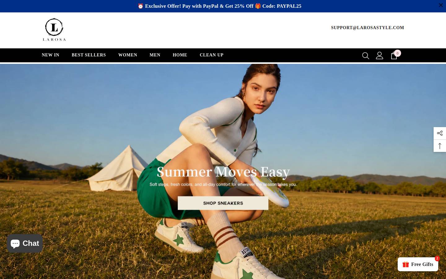 Larosa Style homepage screenshot