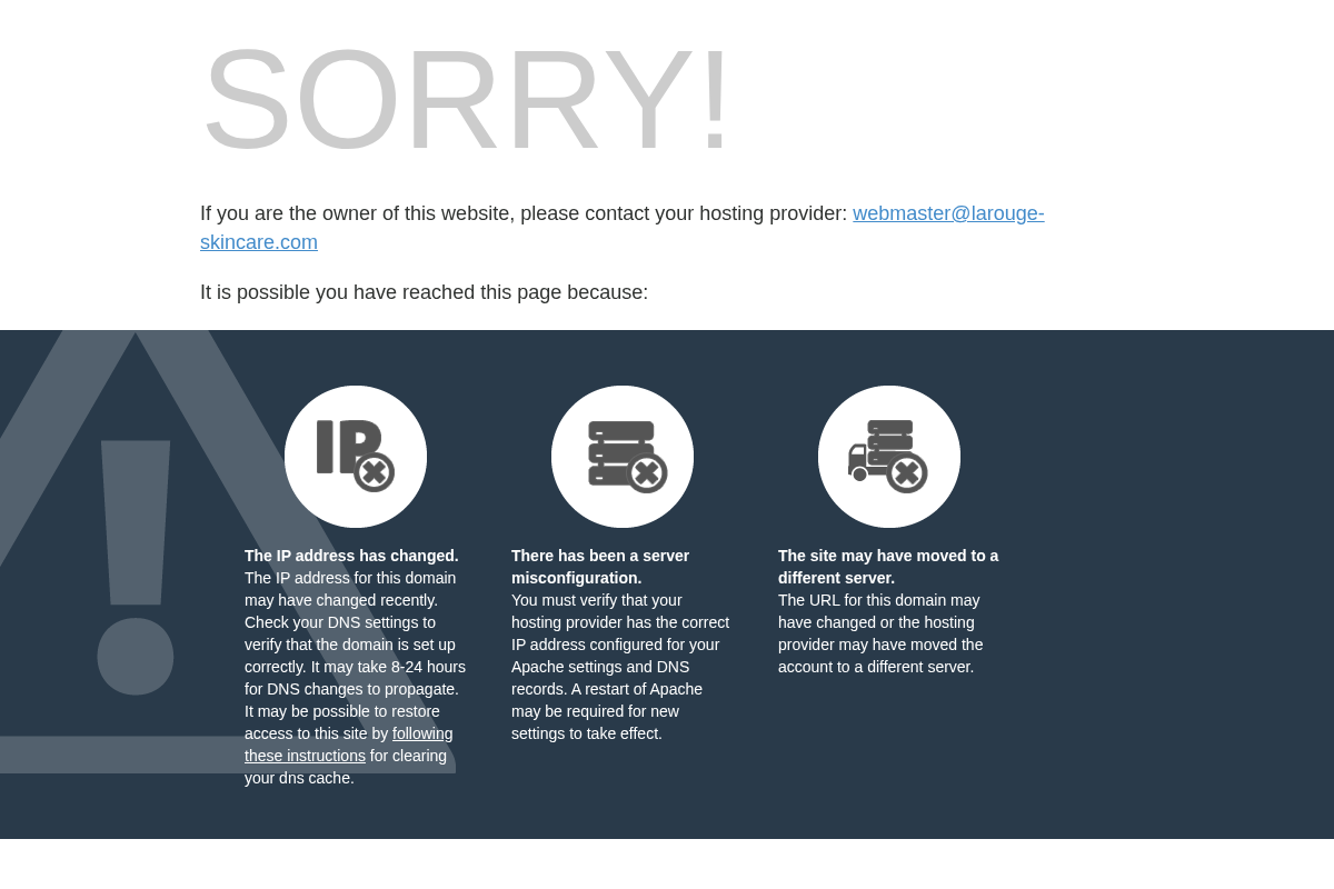 larouge-skincare.com homepage screenshot