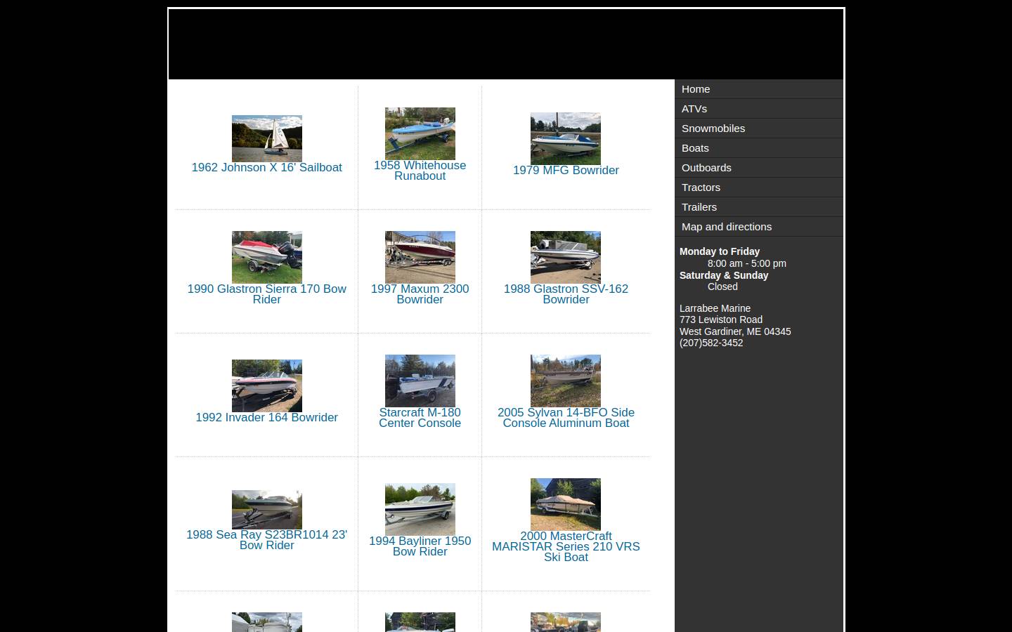 larrabeemarine.com homepage screenshot