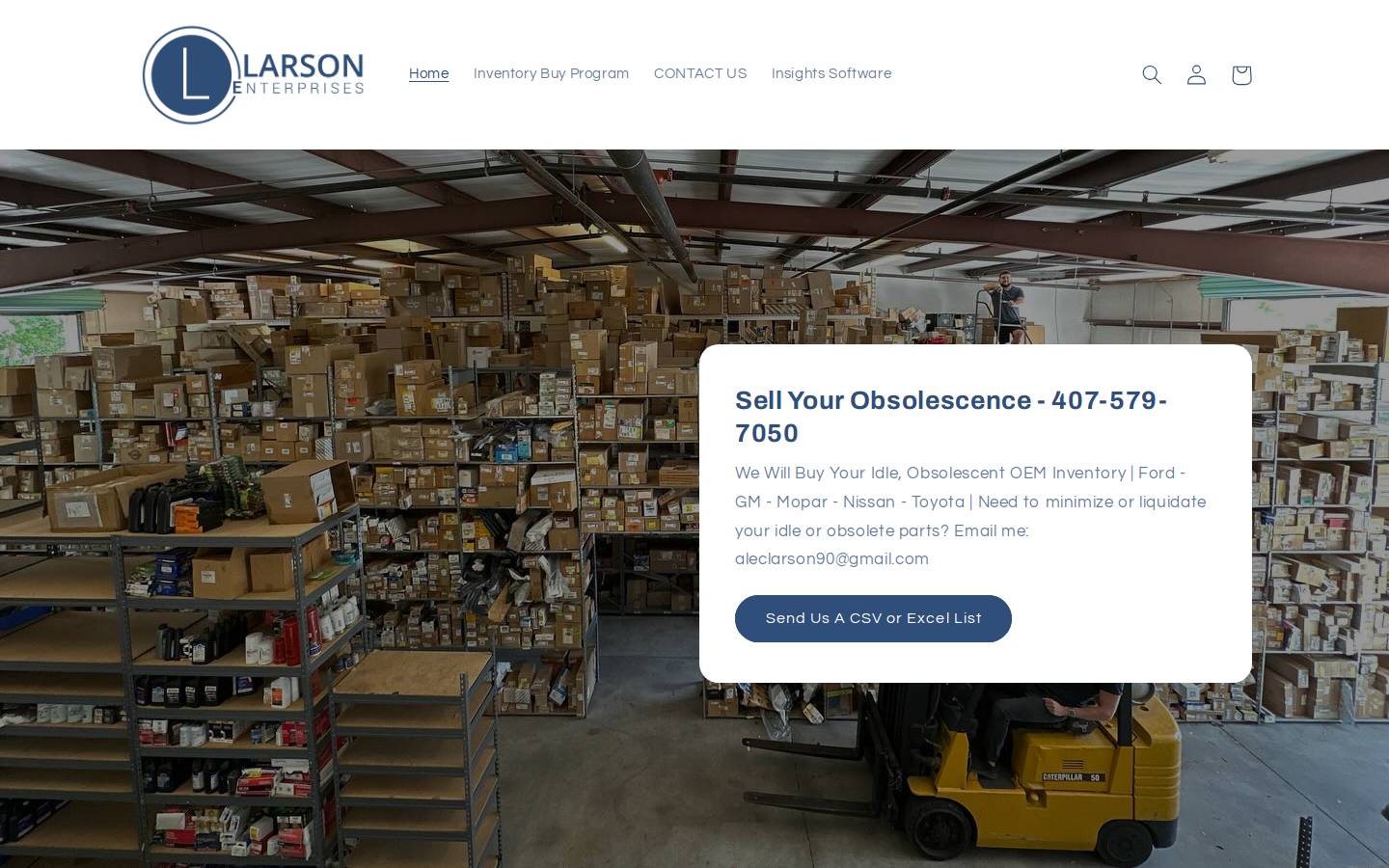 larsonenterprisesoem.com homepage screenshot