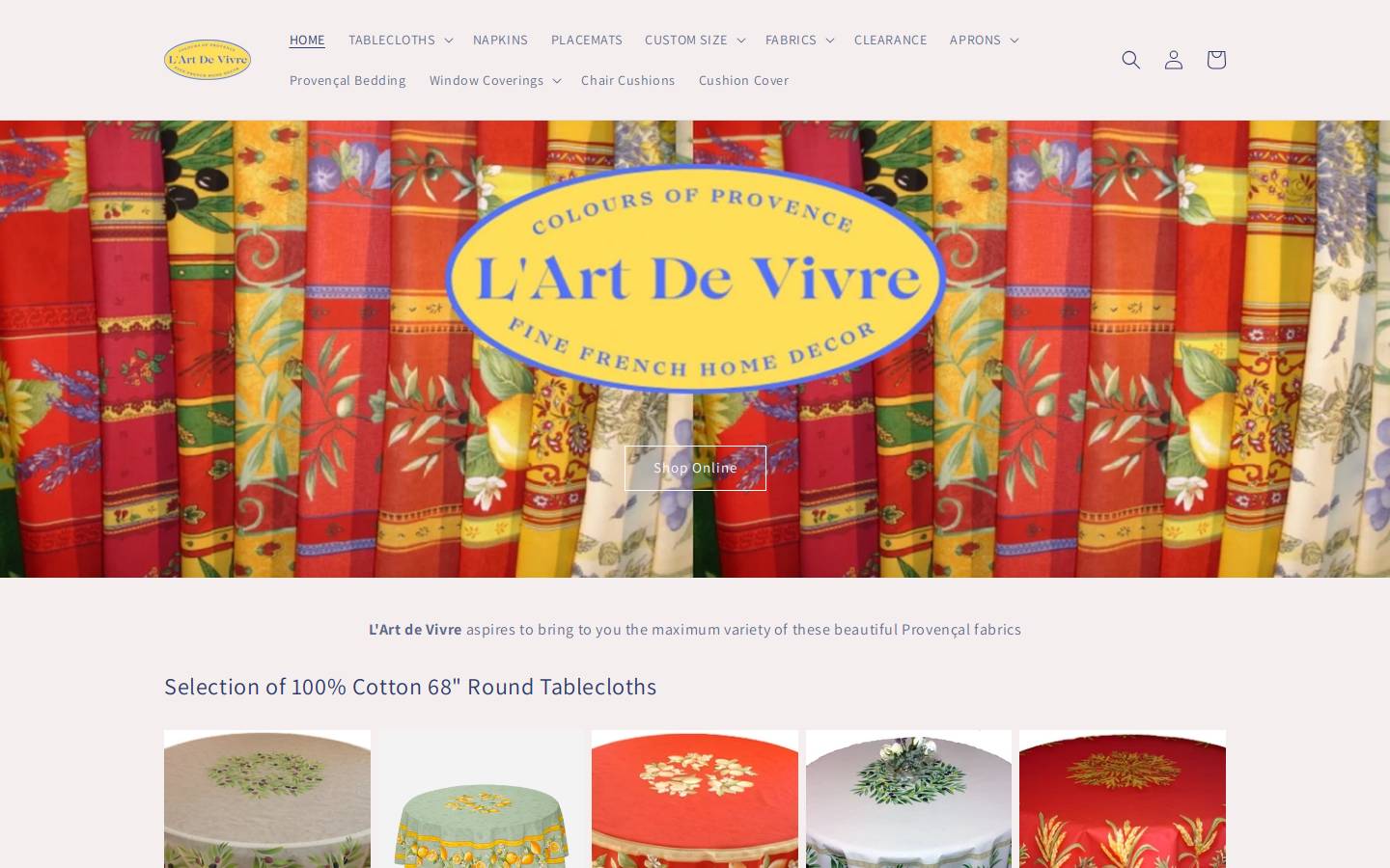 lartdevivre.ca homepage screenshot