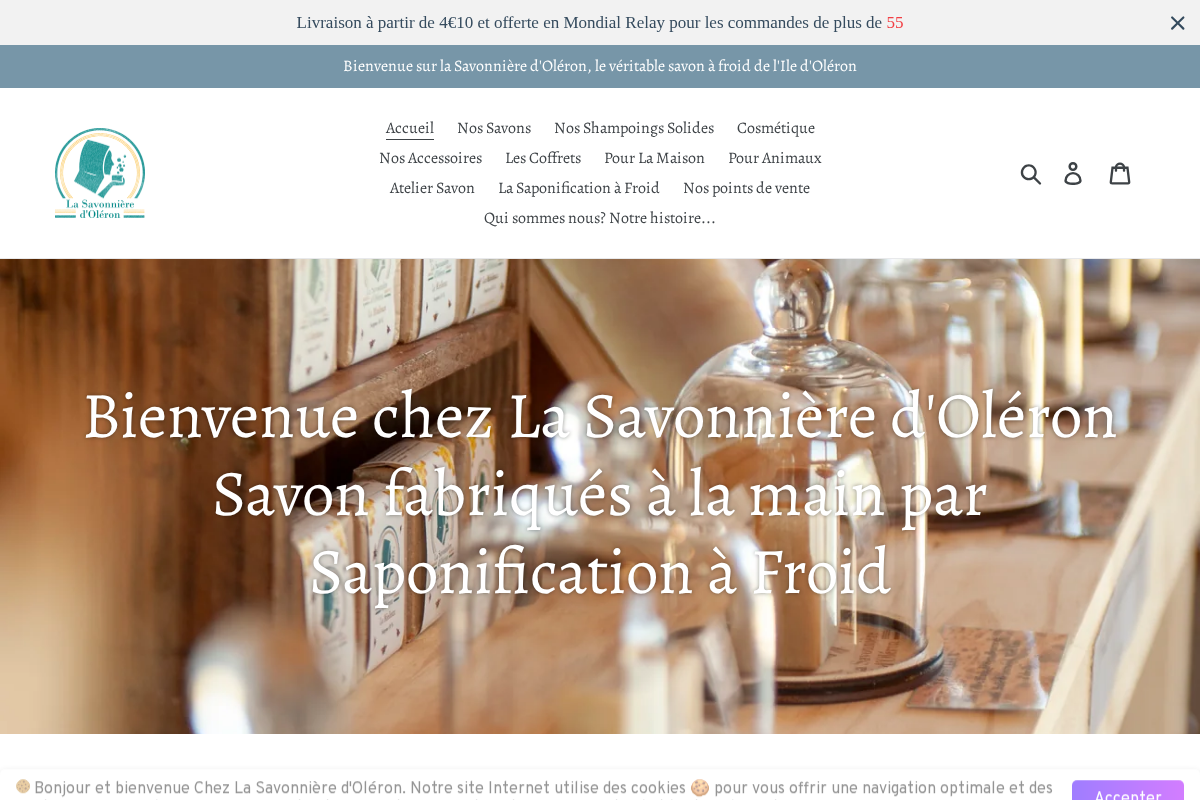 La Savonnière d'Oléron homepage screenshot