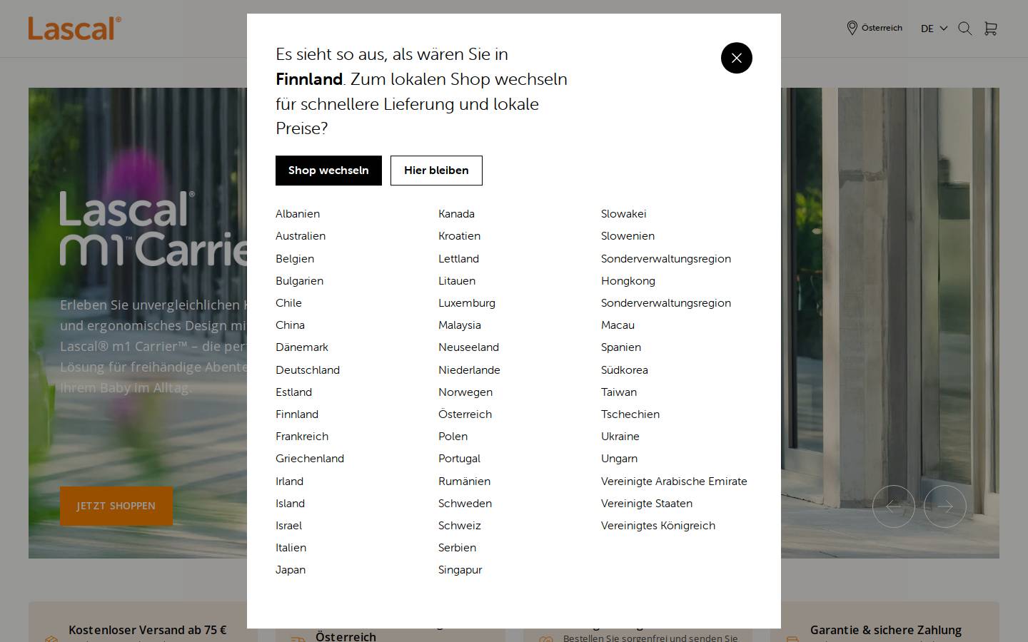lascal.at homepage screenshot