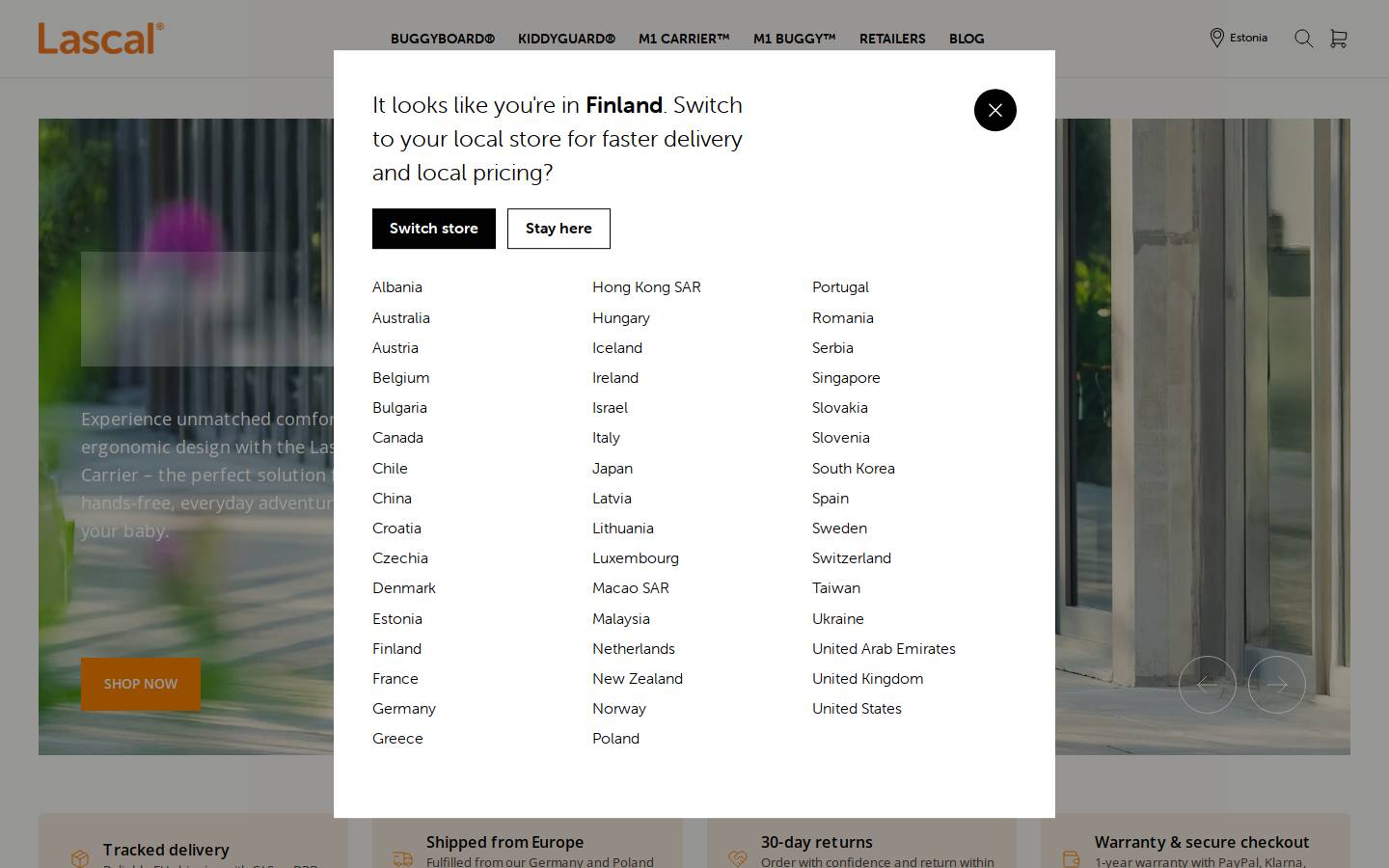 Lascal homepage screenshot