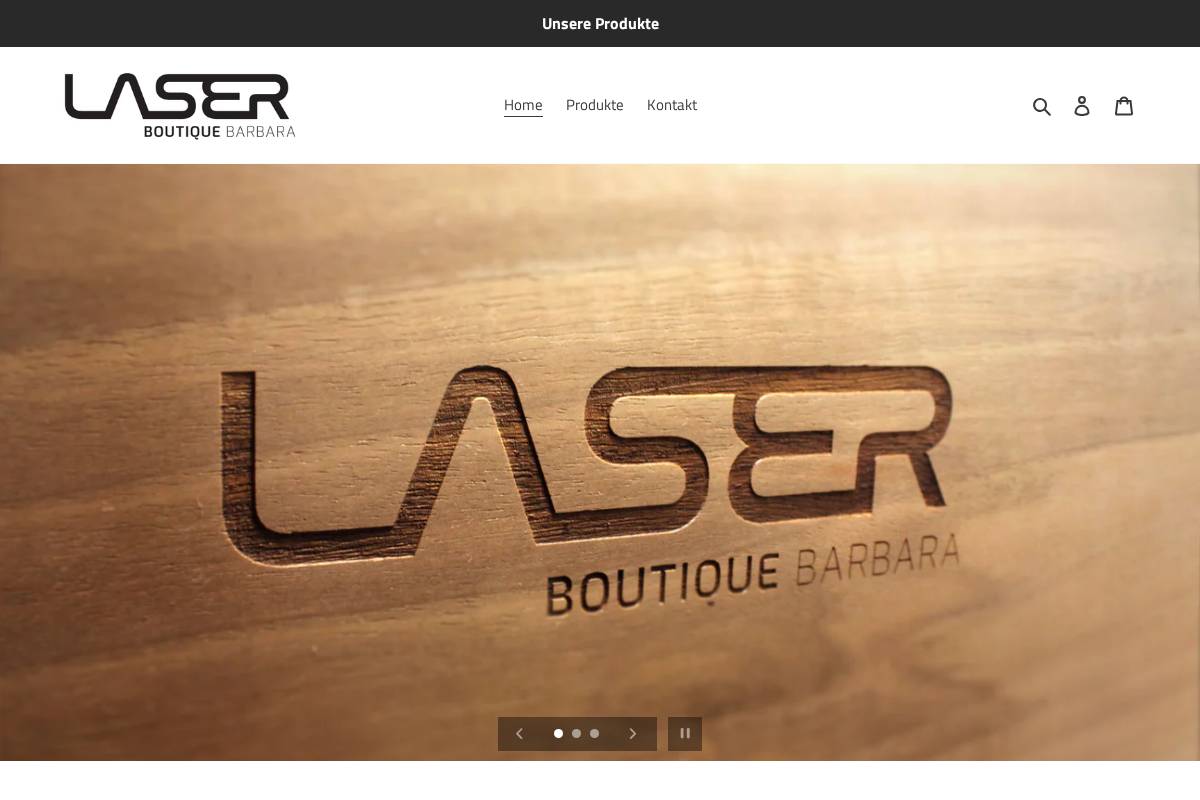 laserboutique.it homepage screenshot