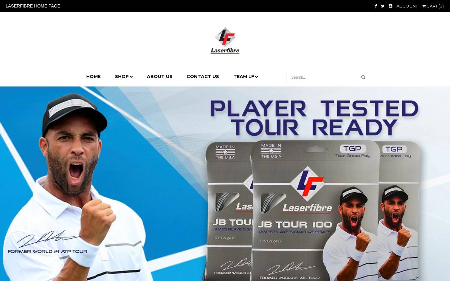 laserfibre.com homepage screenshot
