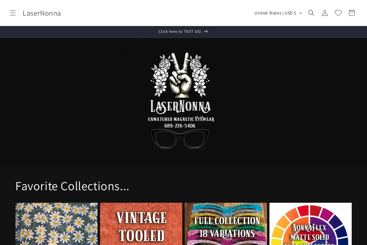 LaserNonna homepage screenshot