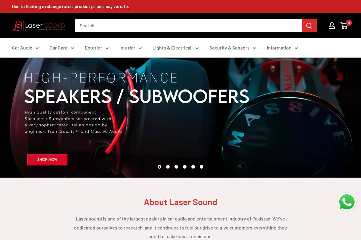 lasersound.pk homepage screenshot