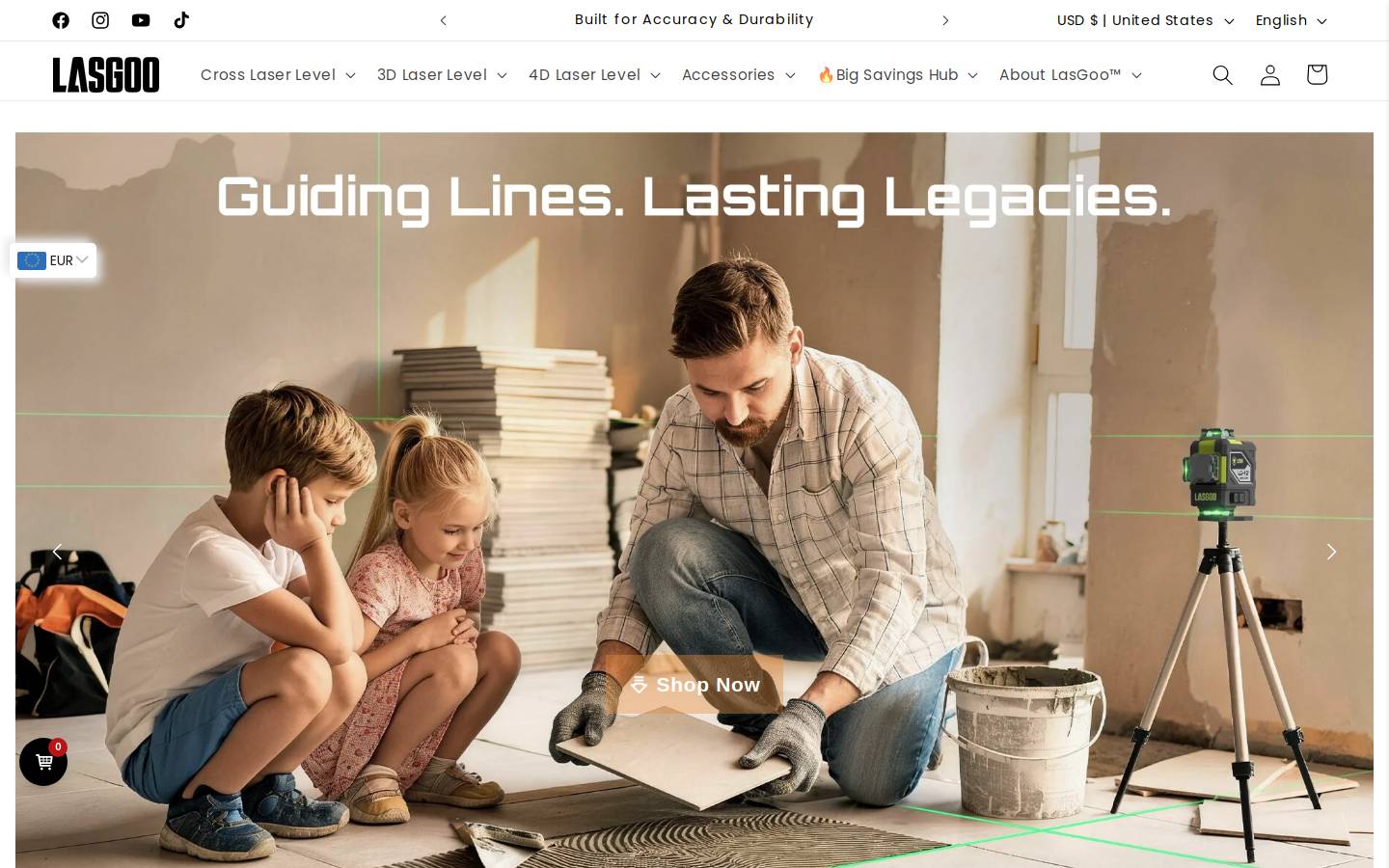 Lasgootools homepage screenshot