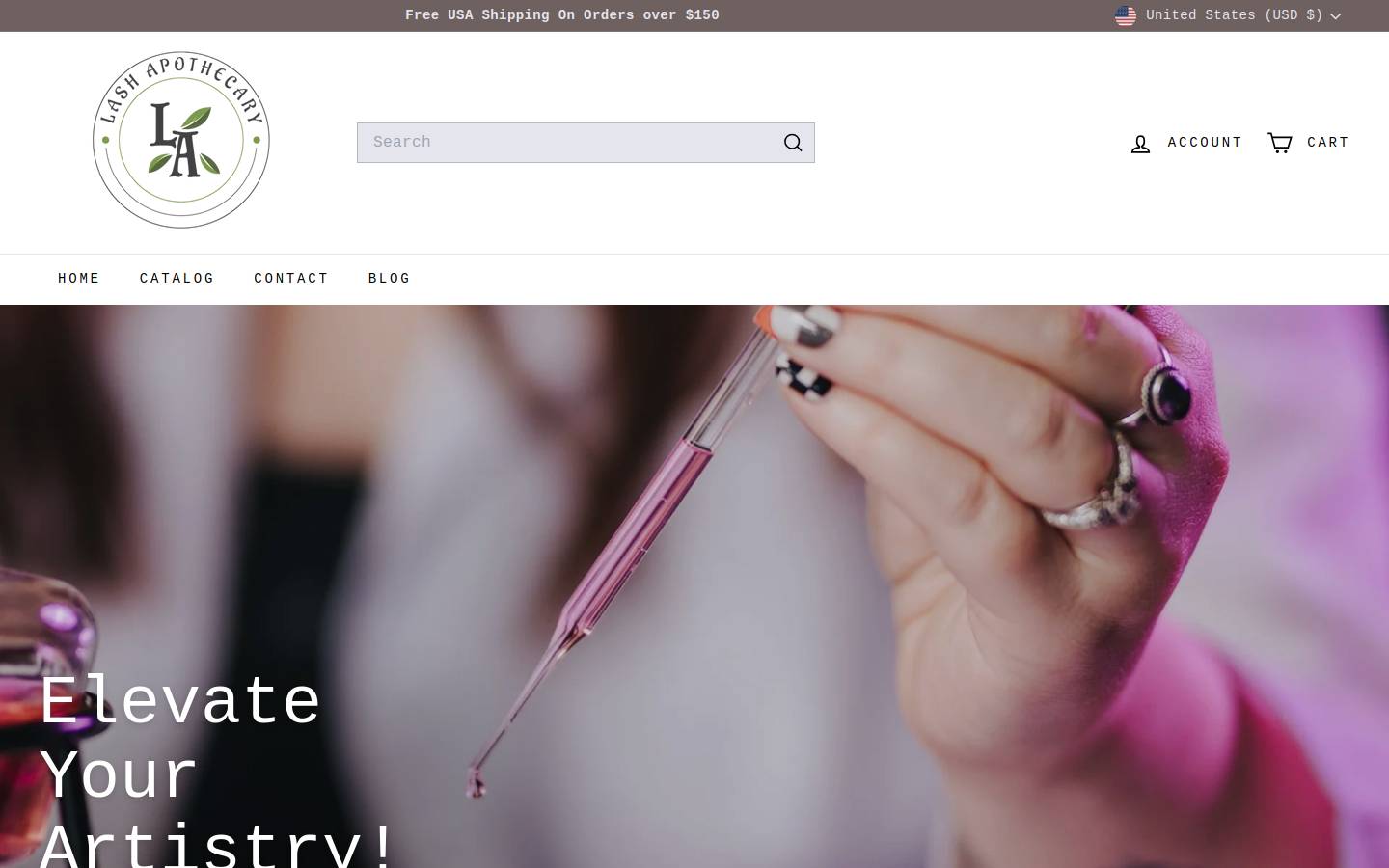 lashapothecary.com homepage screenshot