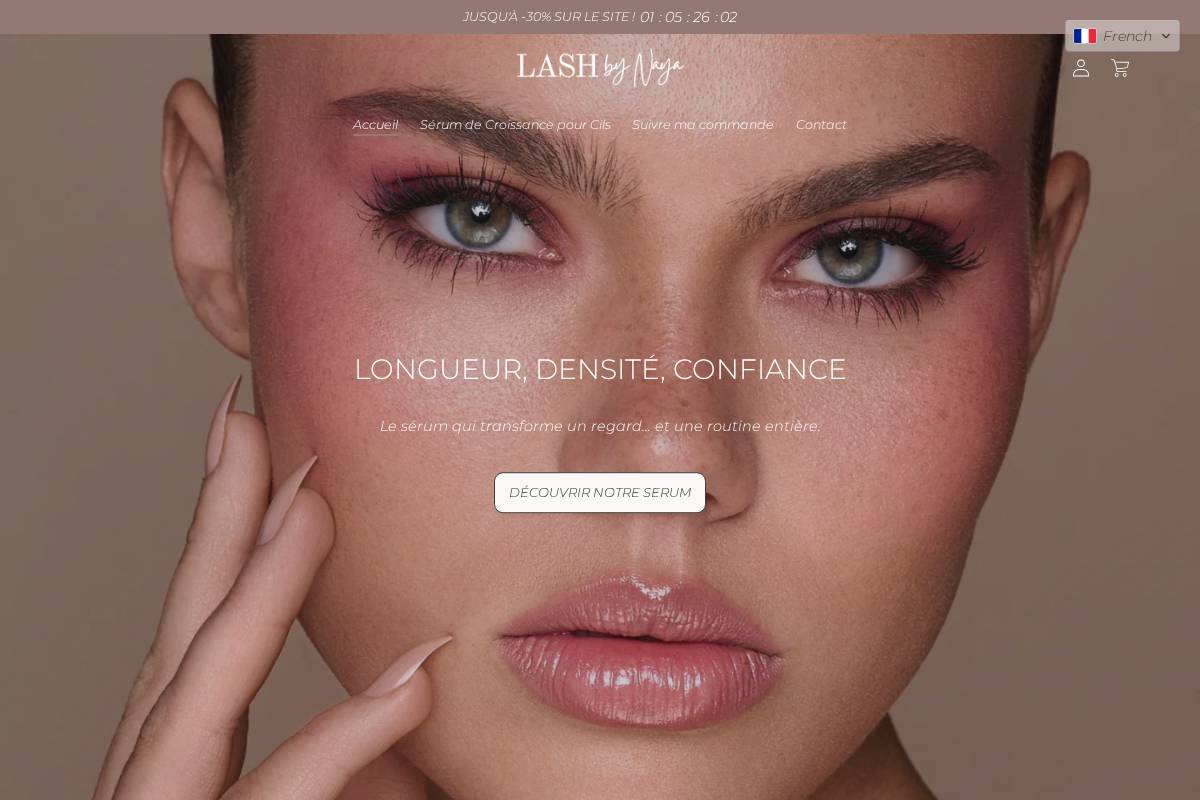 lashbynaya.com homepage screenshot