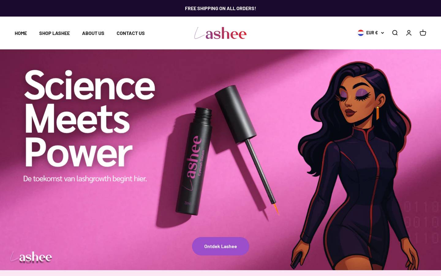 lashee.nl homepage screenshot