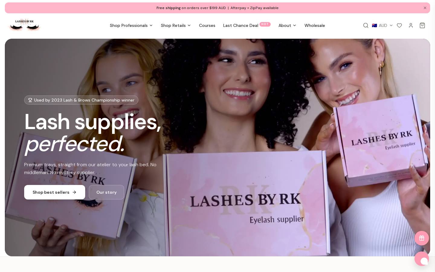 lashesbyrk.com homepage screenshot