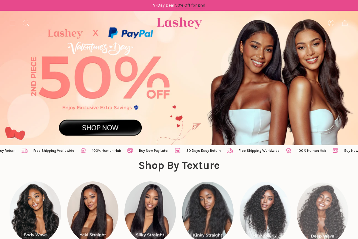 Lasheyhair homepage screenshot