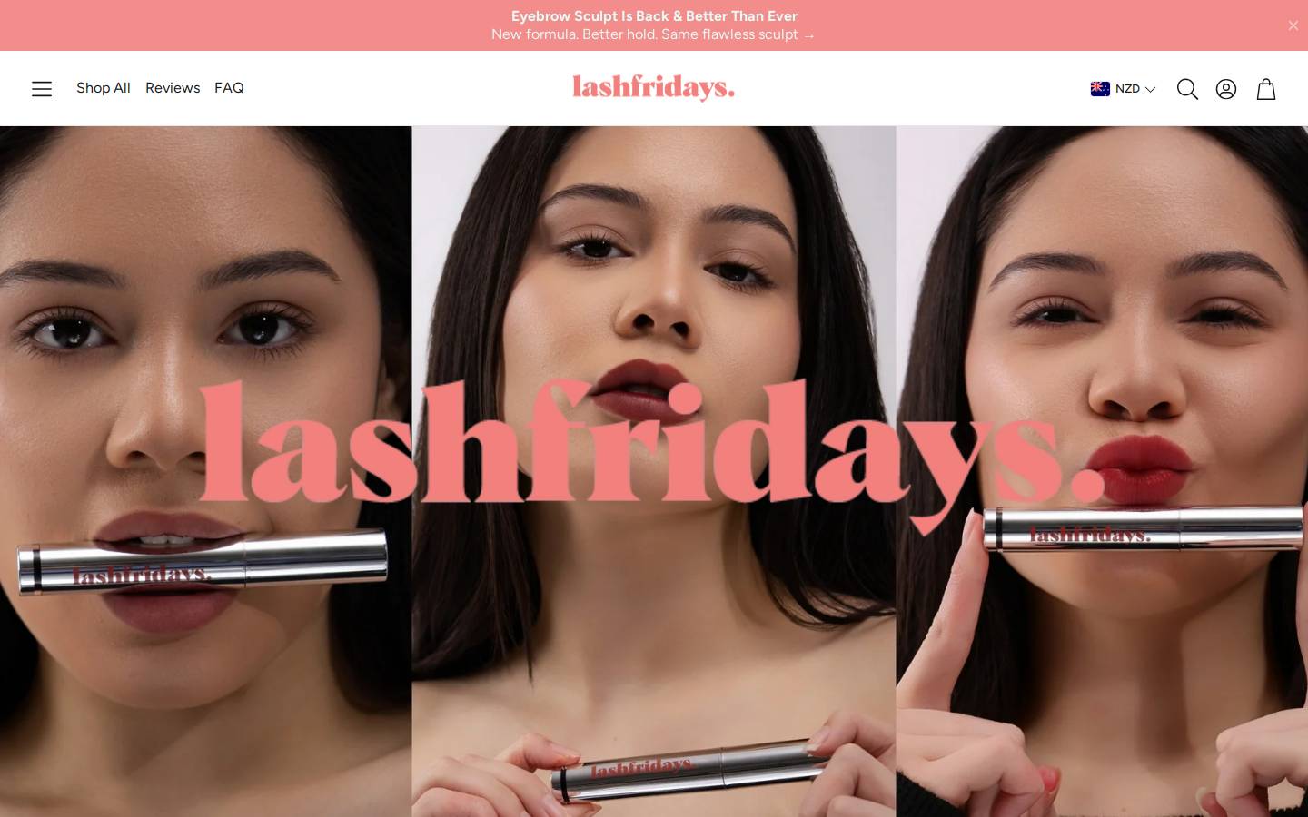 lashfridays.com homepage screenshot