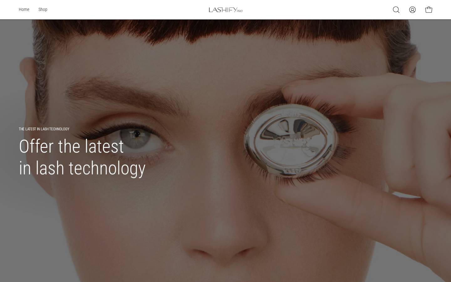 Lashify homepage screenshot