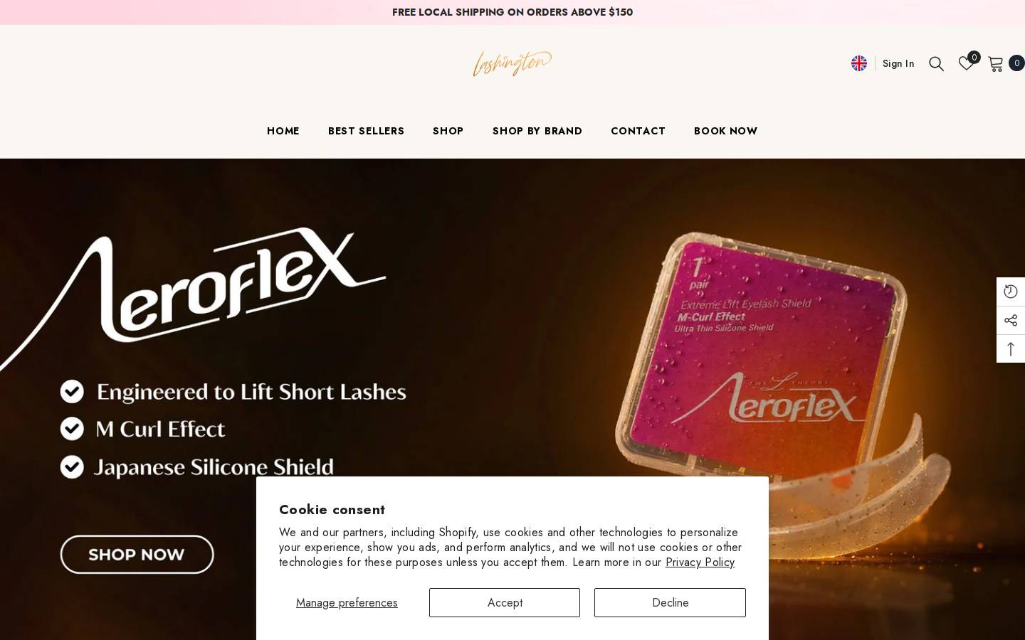 lashington.com.au homepage screenshot