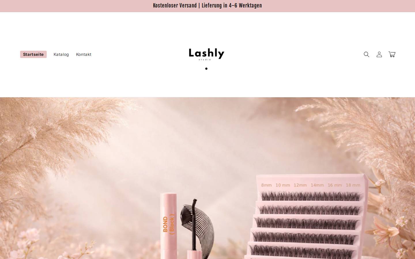 lashlystudio.com homepage screenshot