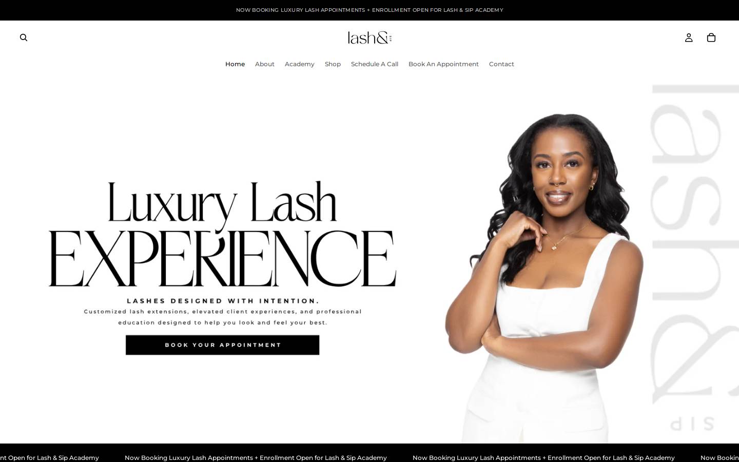 lashsip.com homepage screenshot