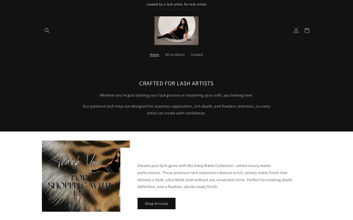 lashxleslie.com homepage screenshot