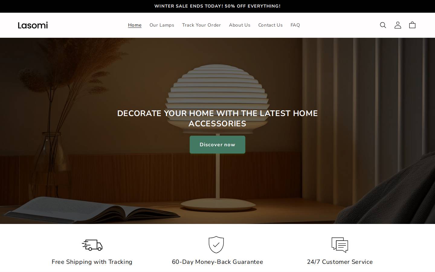 Lasomi homepage screenshot