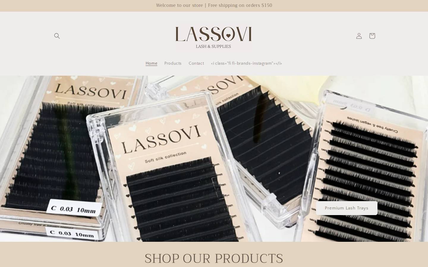lassovilashshop.com homepage screenshot