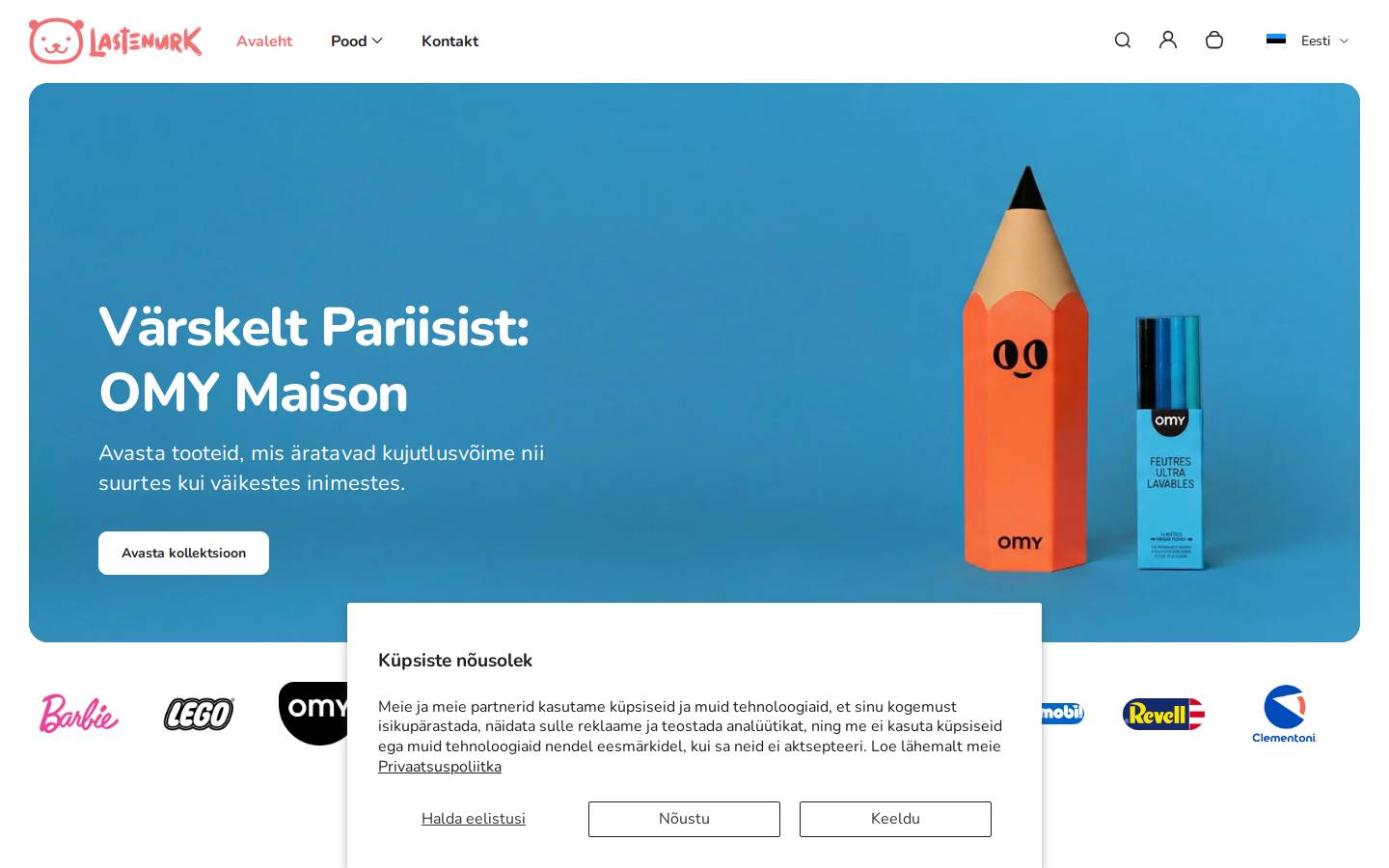 Lastenurk.com homepage screenshot