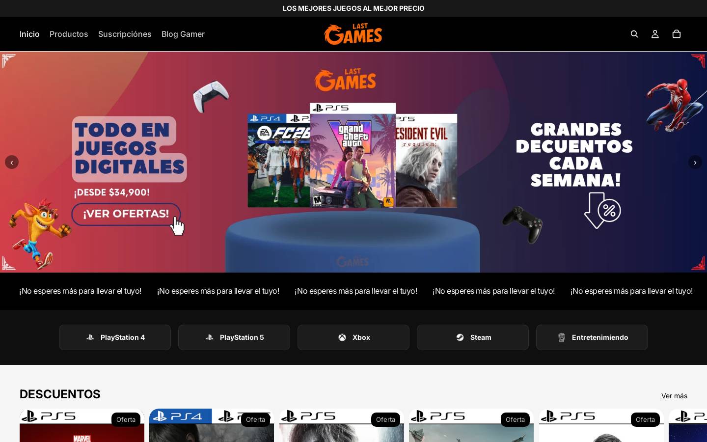 lastgamescol.com homepage screenshot