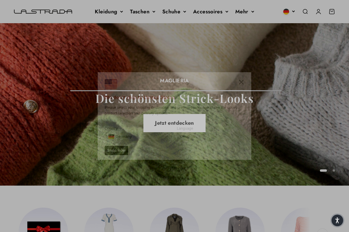 La Strada homepage screenshot