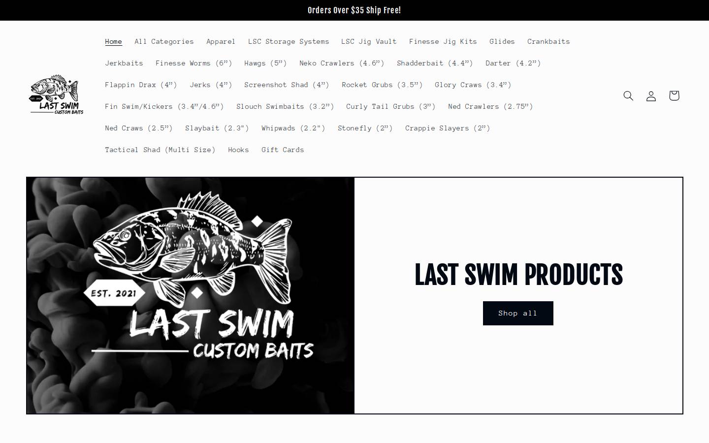 lastswimcustoms.com homepage screenshot