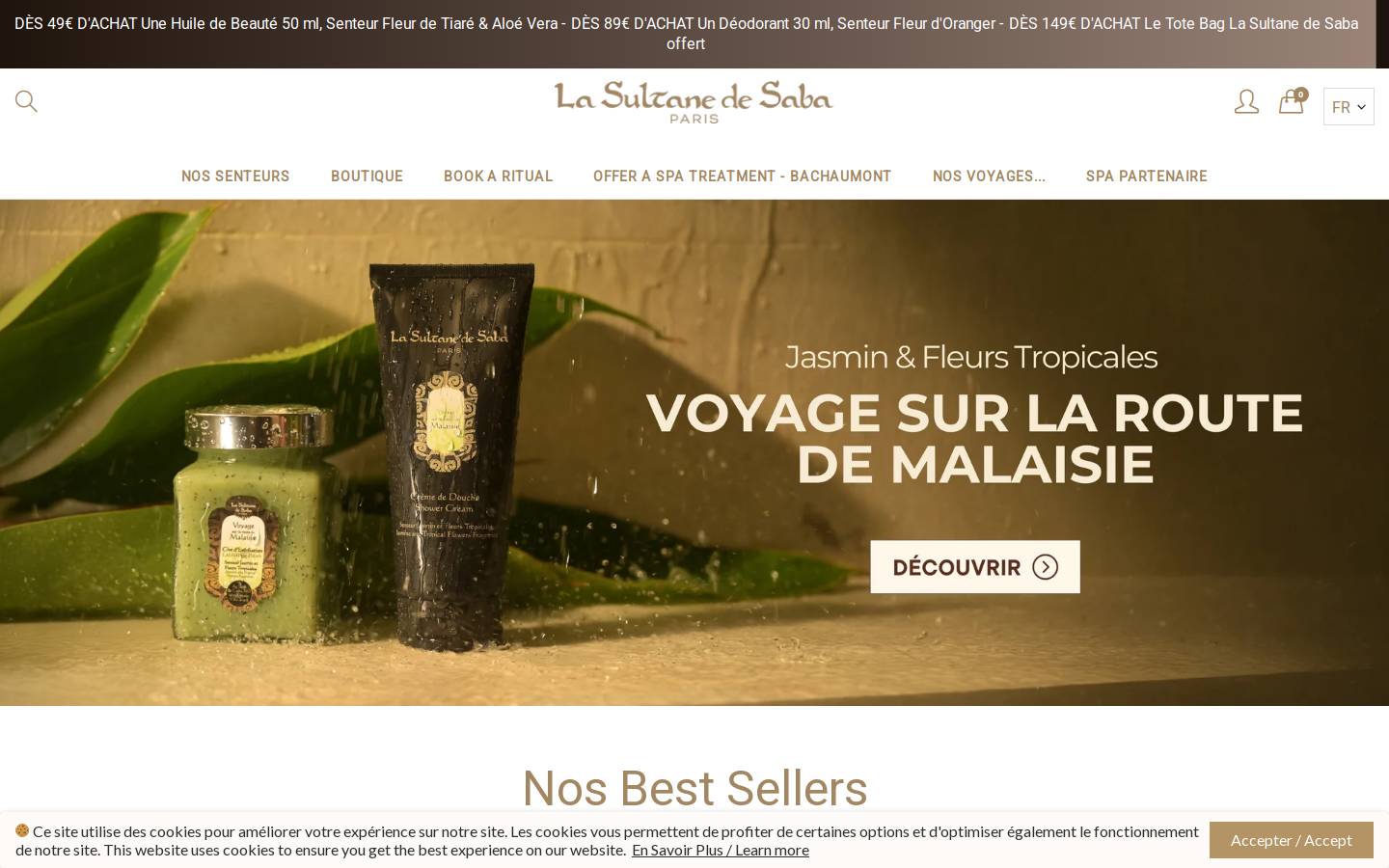 La sultane de Saba homepage screenshot