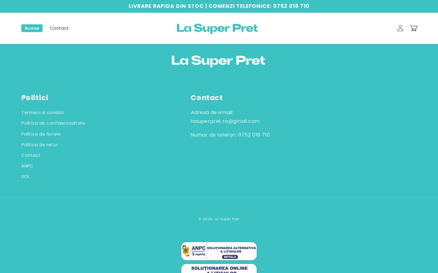lasuperpret.ro homepage screenshot