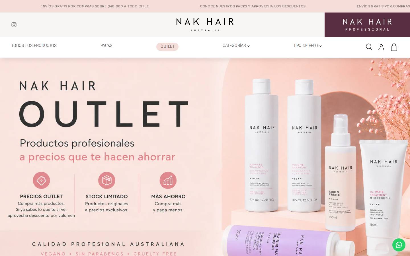 latamhair.com homepage screenshot