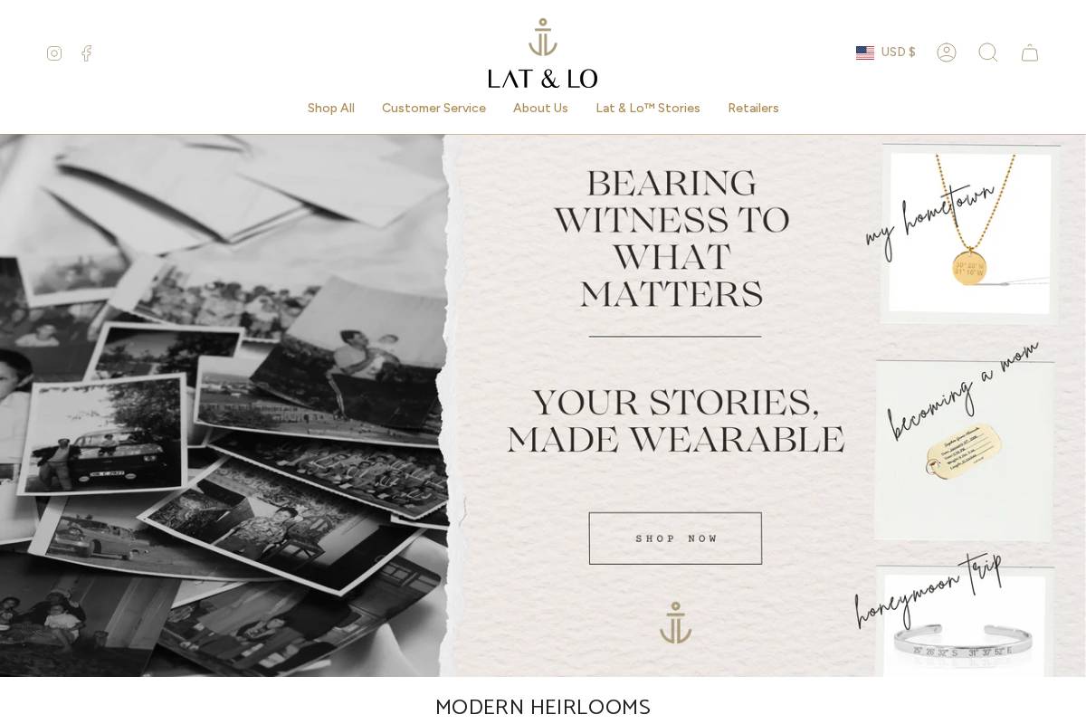 Lat & Lo homepage screenshot